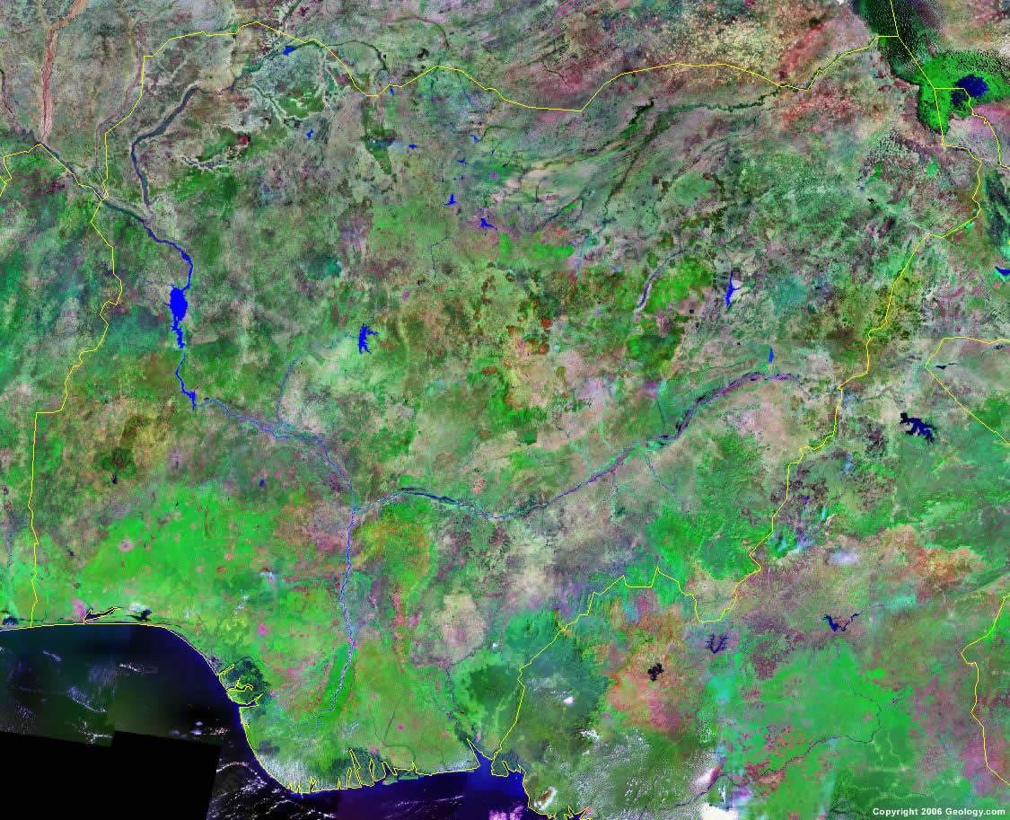 Քարտեզ Նիգերիայի mountains