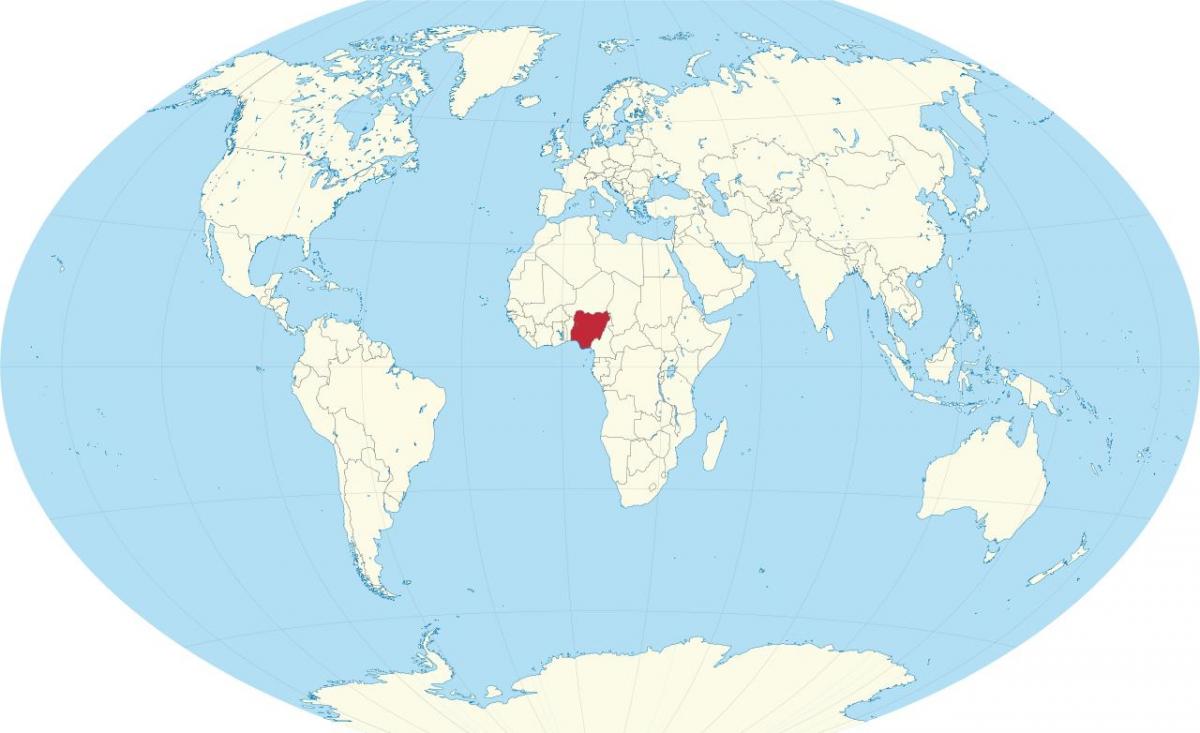 աշխարհի քարտեզը, ցույց է տալիս, որ Նիգերիայում
