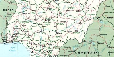 Լագոս Նիգերիան Աֆրիկայի քարտեզի վրա