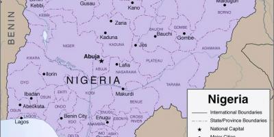 Քարտեզը մանրամասն Նիգերիայում